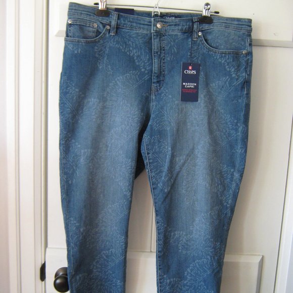 NWT Chaps Ralph Lauren Madden Capri Jeans - Picture 1 of 4